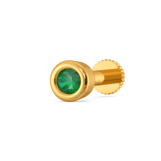 Emerald Essence Gemstone Nose Pins