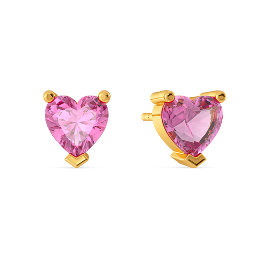 Rose Heart Gemstone Earrings