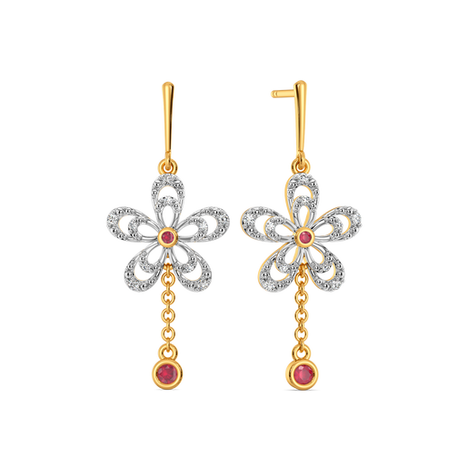 Emerald Edge Diamond Earrings