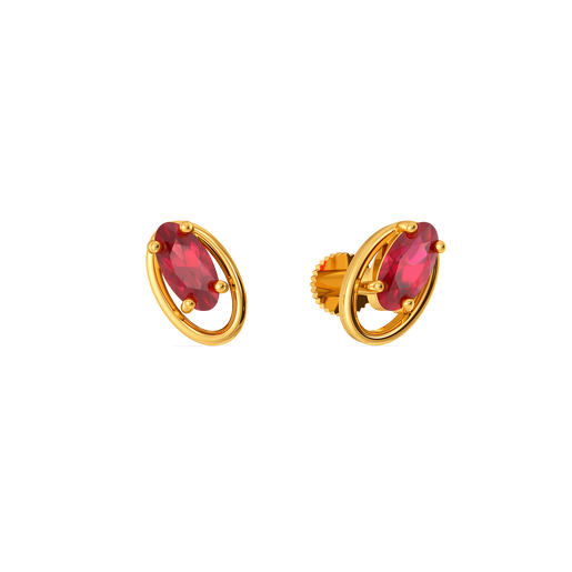 Crimson Teardance Gemstone Earrings