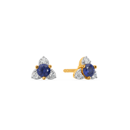 Sapphire Ray Diamond Earrings