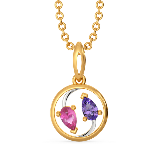 Yin Yang Flora Gemstone Pendants