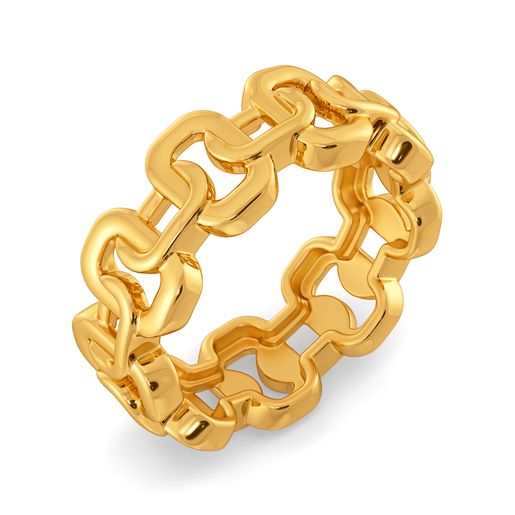 Semi Punk Funk Gold Rings