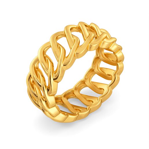 Tones of Rock Gold Rings