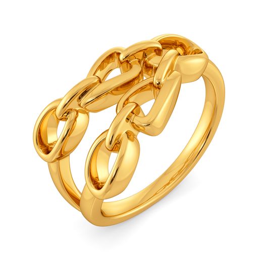 Grunge Unravelled Gold Rings