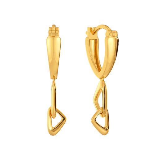 Gangsta Edge Gold Earrings