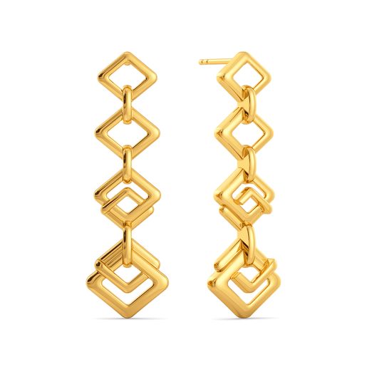 Distort the Pop Gold Earrings