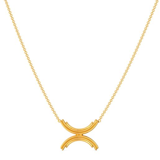 Feminine Folds Gold Necklaces