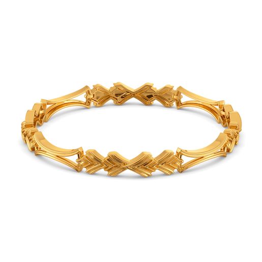 Soiree Drapes Gold Bangles