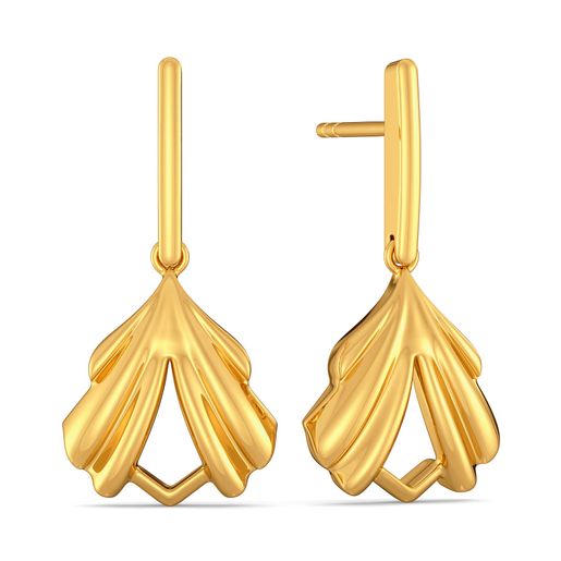 Sculptured in Greek Gold Earrings