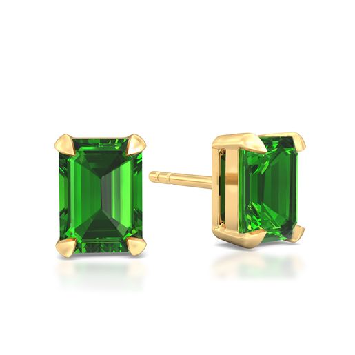 Green Pine Gemstone Earrings