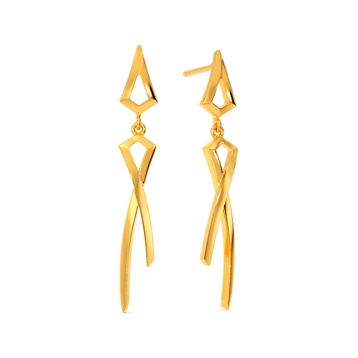 Punk It Up Gold Earrings