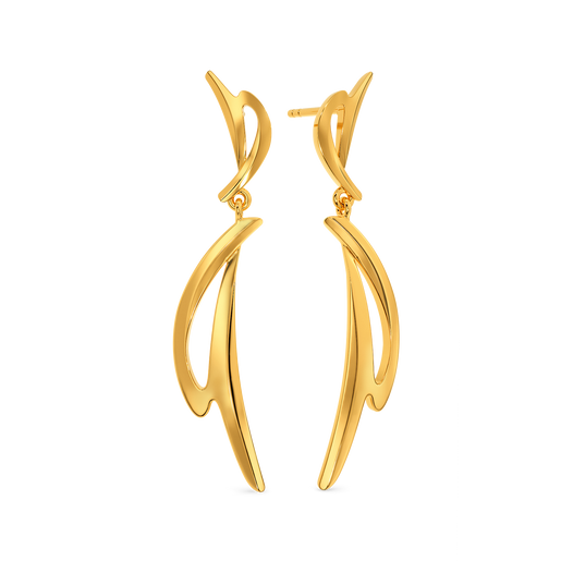 Neo Grunge Gold Earrings