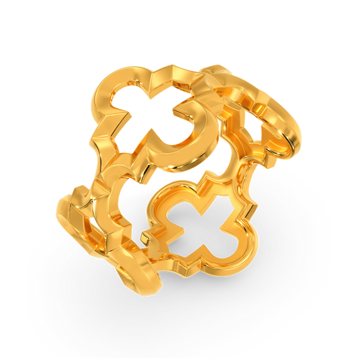 Veiled Vogue Gold Rings