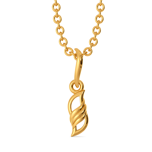 Leafy Glow Gold Pendants