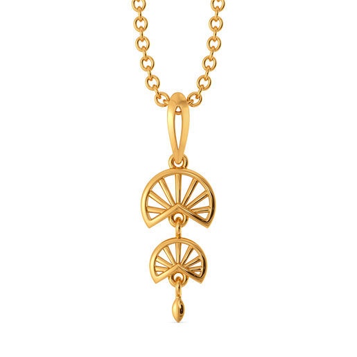 Sunwheel Leaf Dance Gold Pendants