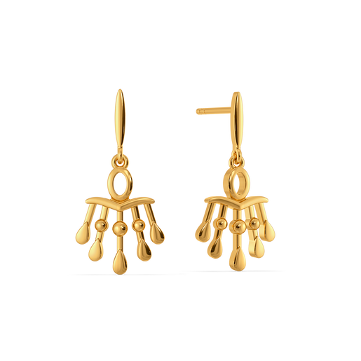 Fringe Flow Gold Earrings