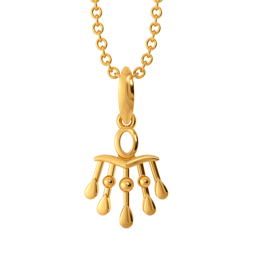 Fringe Flow Gold Pendants