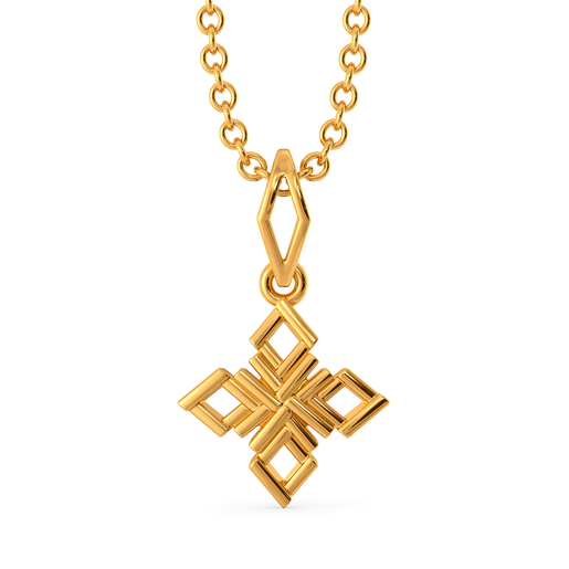 Rhombus Radiance Gold Pendants