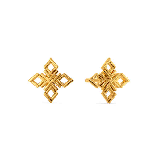 Rhombus Radiance Gold Earrings