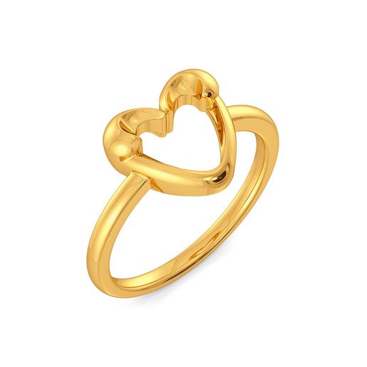 Love Palm Gold Rings