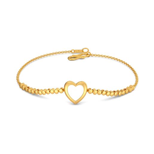 Dancing Hearts Gold Bracelets