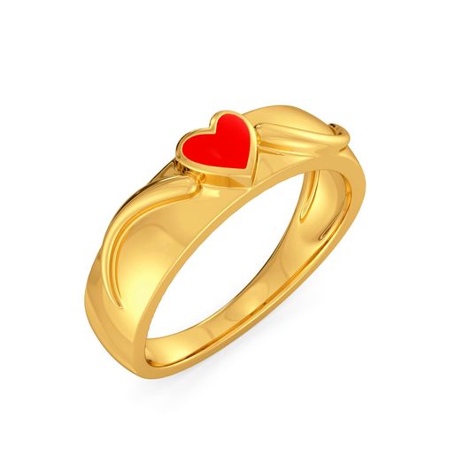 Heart Apart Gold Rings