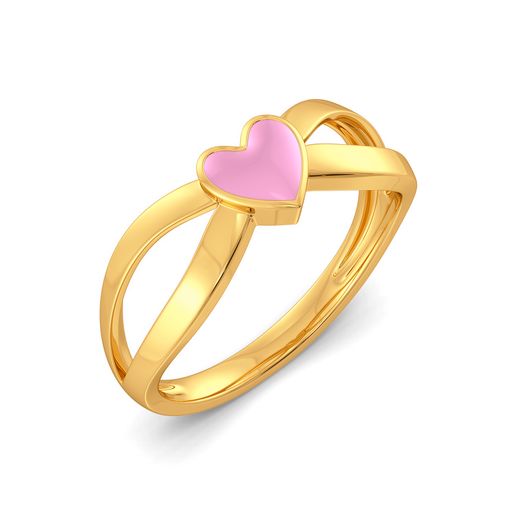 Blue Blush Gold Rings