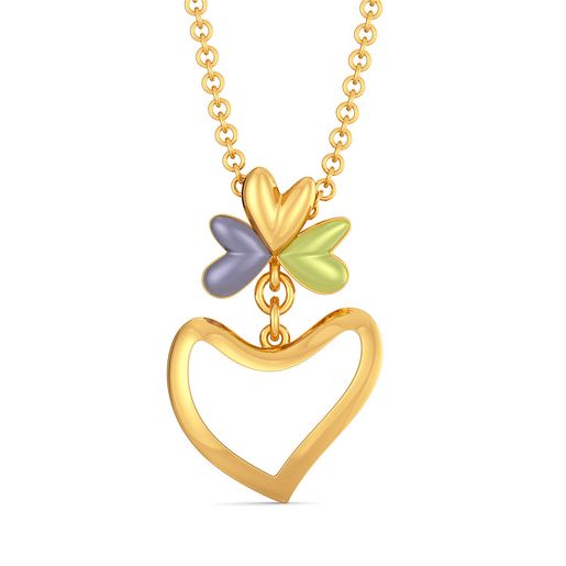 Bouquet of Hearts Gold Pendants