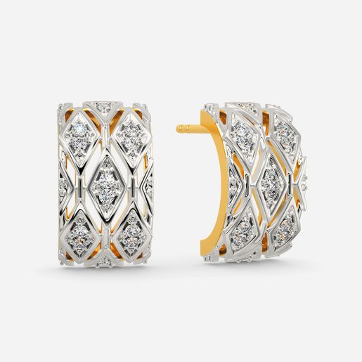 Cozy Pattern Diamond Earrings