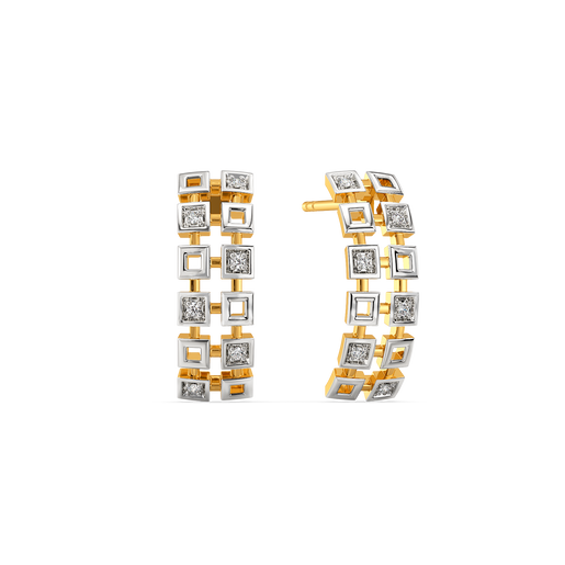 Glimmer Square Diamond Earrings
