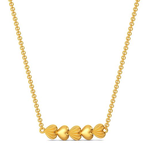 Crafty Hearts Gold Necklaces