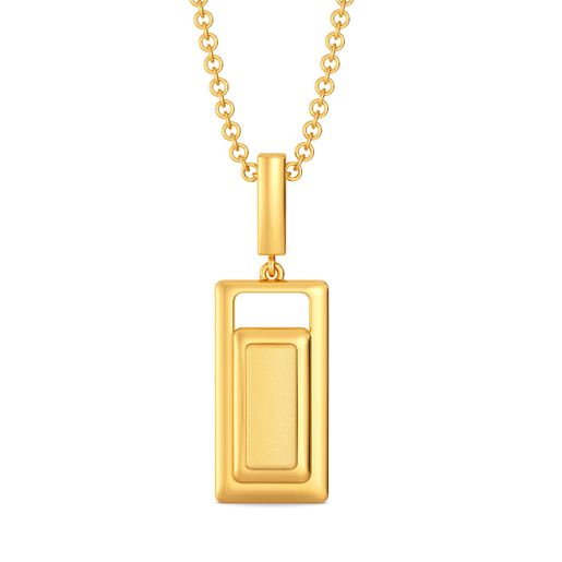 Subtle Seams Gold Pendants