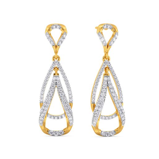 Comfy Buttons Diamond Drop Earring