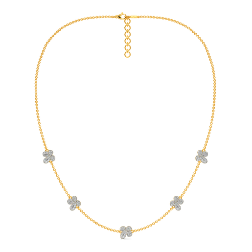 Dainty Lilac  Diamond Necklaces