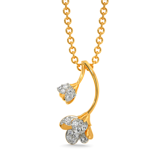 Blossom in Lilac Diamond Pendants