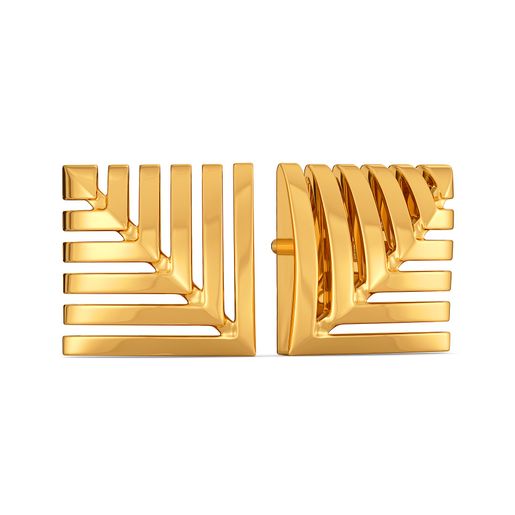 Skimpy Squares Gold Earrings