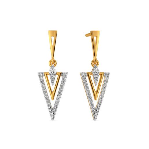 Modern Stripes Diamond Earrings