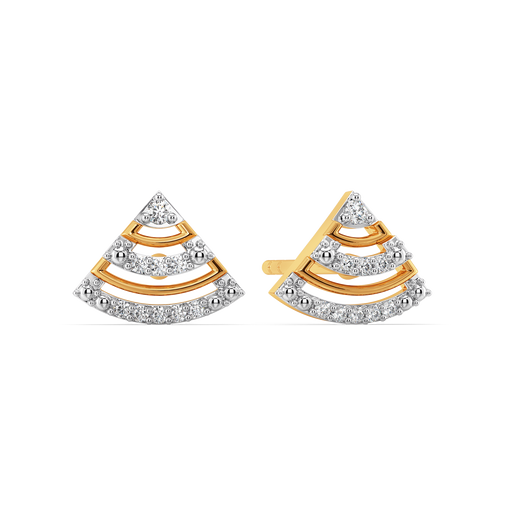 Modern Stripes Diamond Earrings