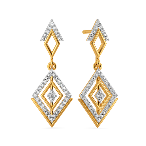 Fine Stripes Diamond Earrings