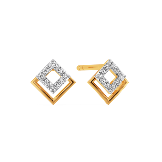 Fine Stripes Diamond Earrings