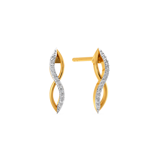 Stripes in style Diamond Earrings