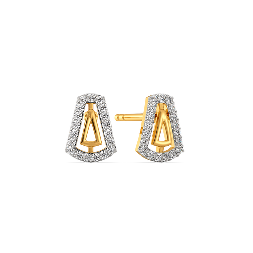 Stripe Bling Diamond Earrings