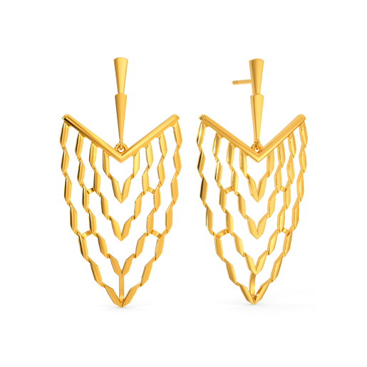 Party in the Future Gold Earrings