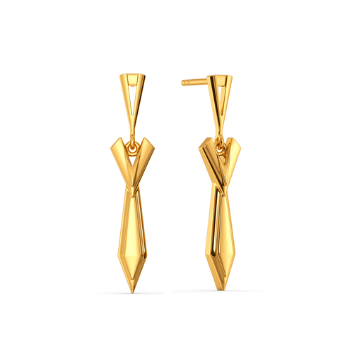Power Knot Gold Earrings