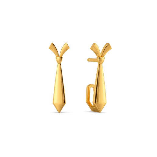 Power Knot Gold Earrings