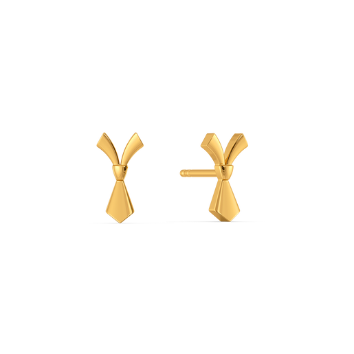 Power Knot Gold Earrings