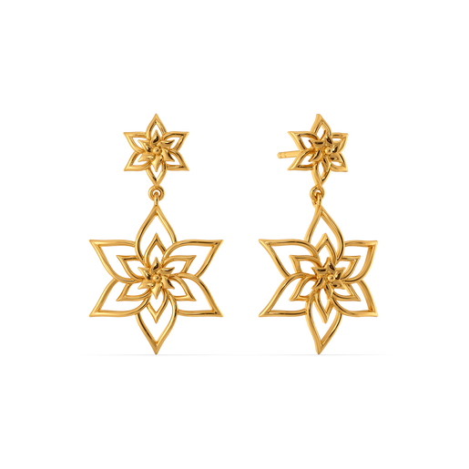 Petal Radiance Gold Earrings