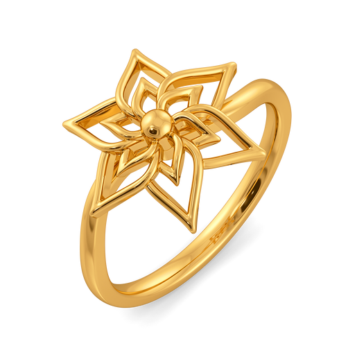 Petal Radiance Gold Rings