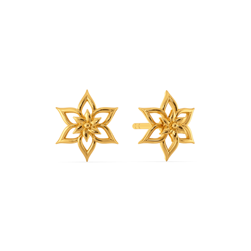 Petal Radiance Gold Earrings